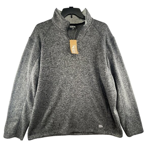 Eddie Bauer Mens 2XL Gray Fleece Pullover Sweater Outdoor Outfitter 1/4 zip - Picture 1 of 11